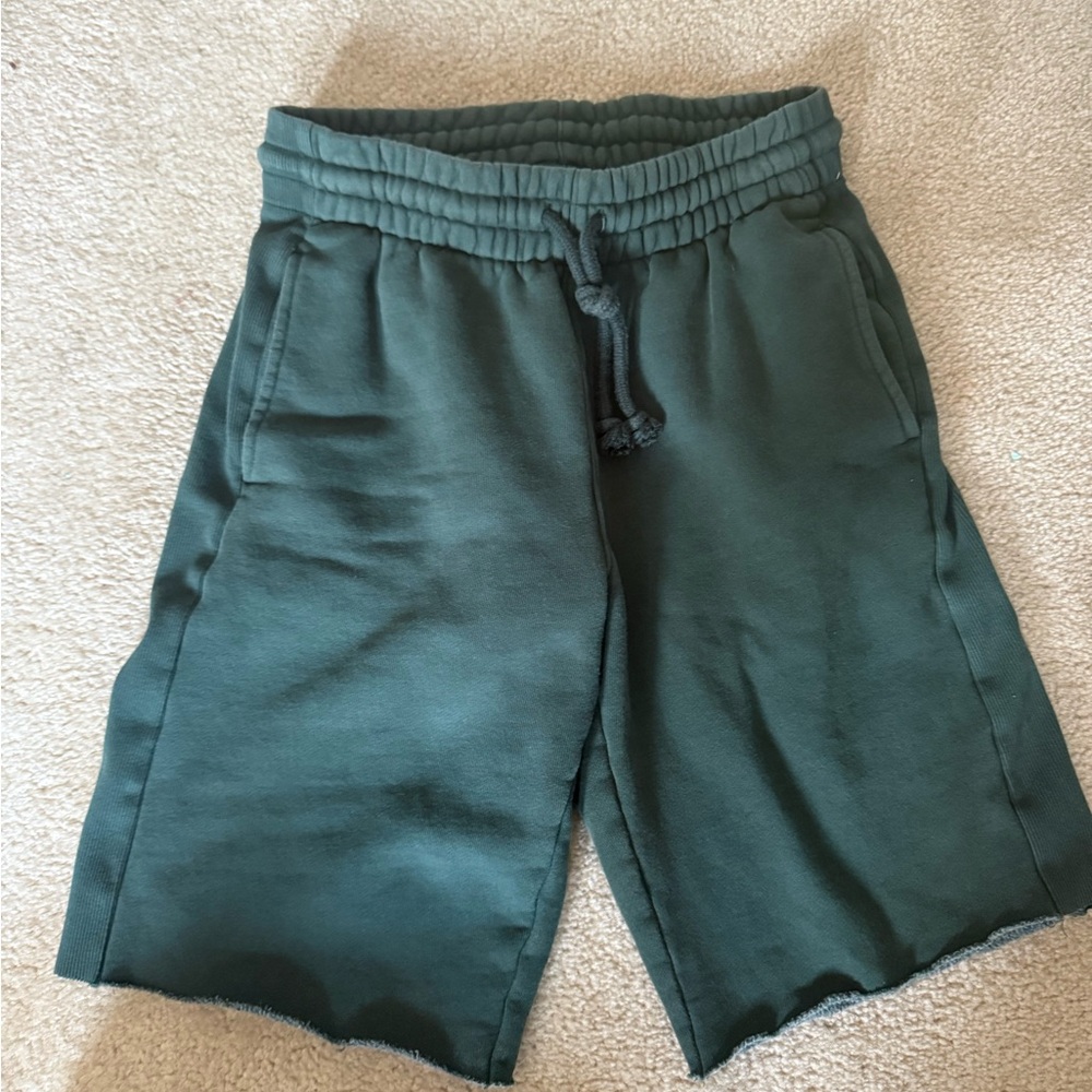 TNA Green Athletic Shorts with Elastic Waistband